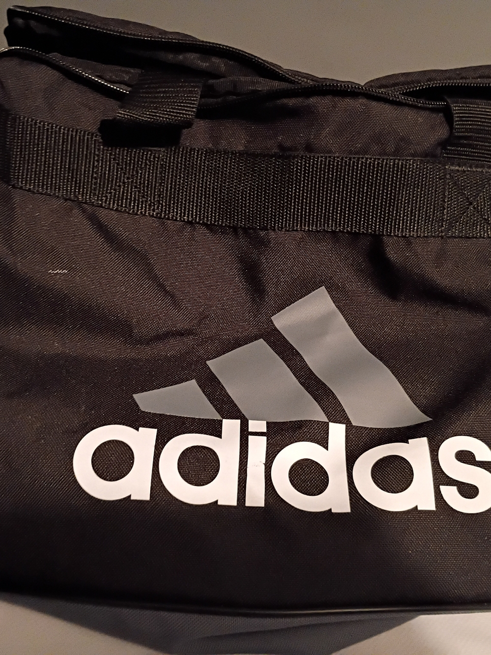 adidas Black Gym Tote with White Logo